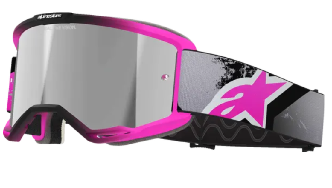 Мотокрос очила ALPINESTARS VISION 5 LAHND IRON/PINK MIRROR-SIL