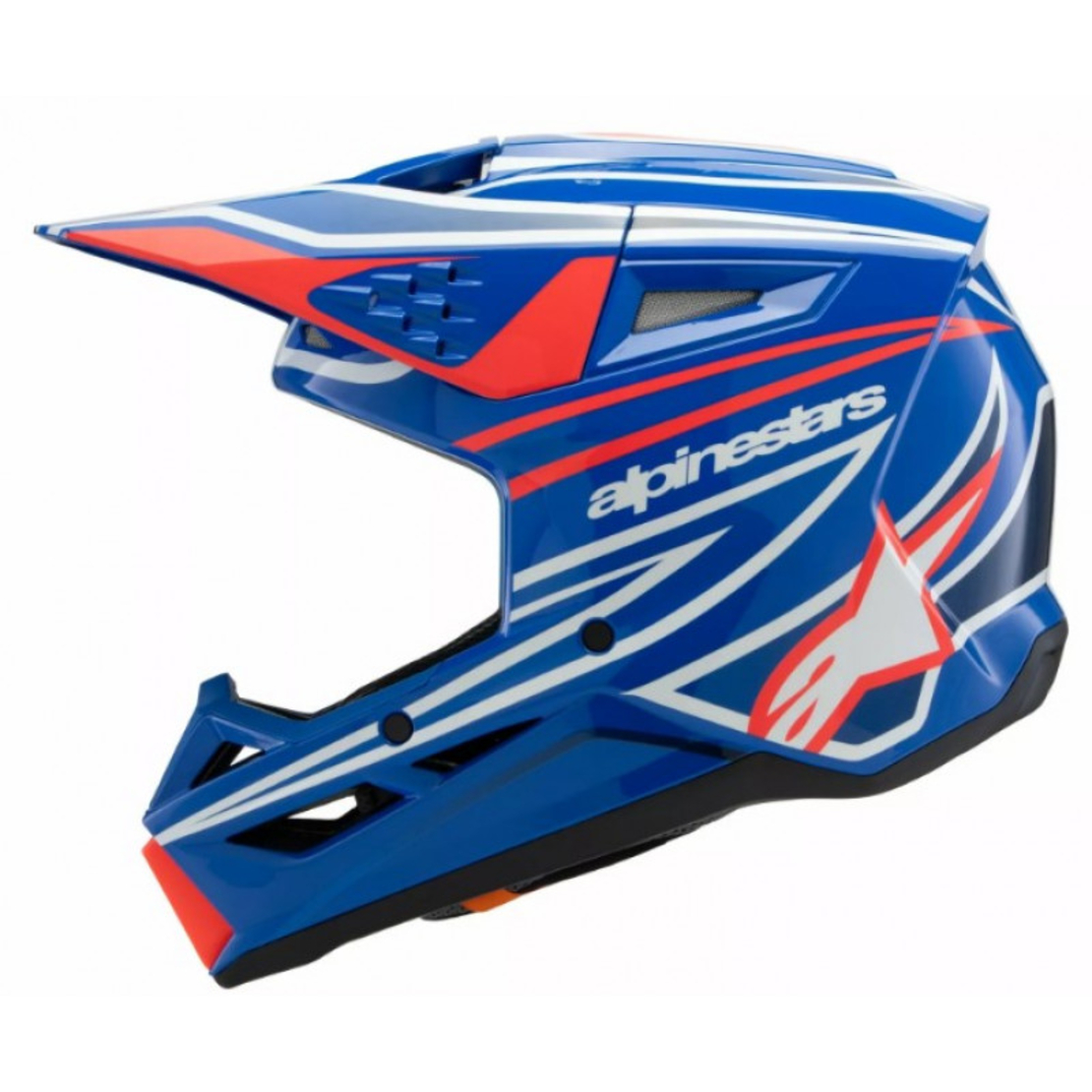 Детска каска ALPINESTARS SM3 WURX BLUE/RED/WT/BK