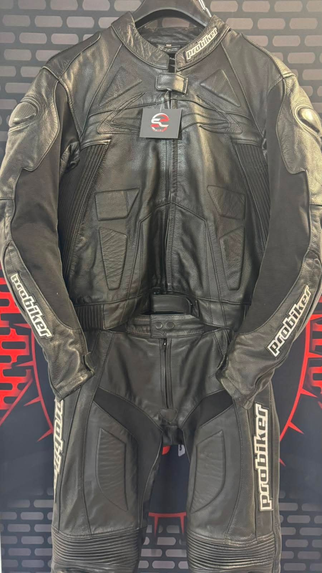 Кожен мото екип Probiker PRX-4 номер 54-XL на две части