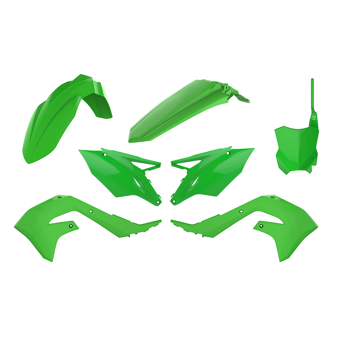 Пластмасов MX кит Polisport за Kawasaki KX250-2021/ KX450F-2019-21Green