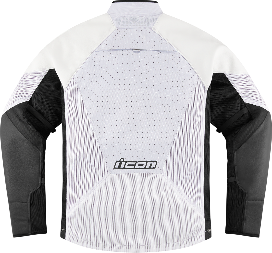 Мото яке ICON MESH AF LEATHER CE WHITE