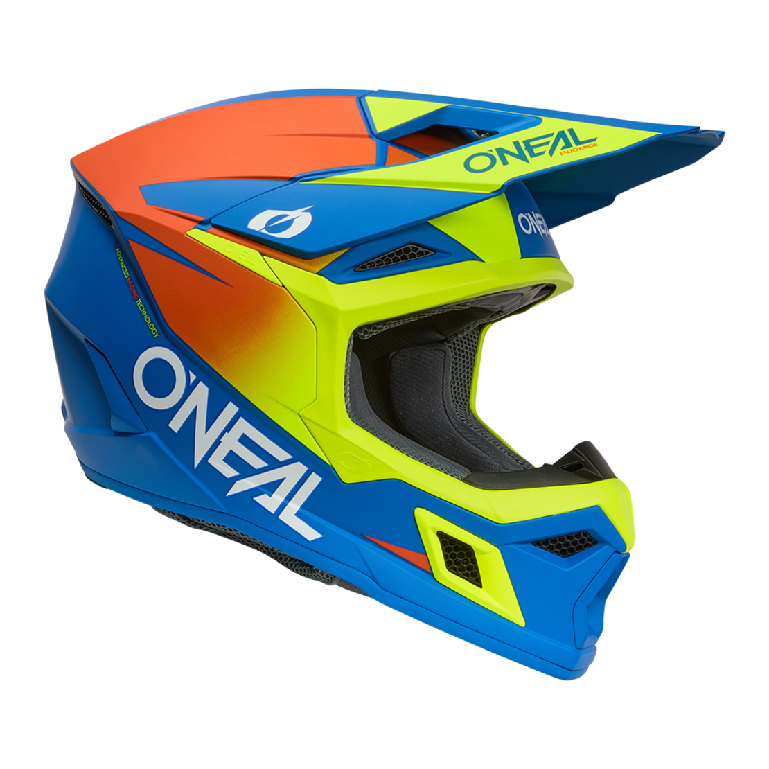 Мотокрос каска O'NEAL 3SERIES SOLID BLUE/NEON V.26