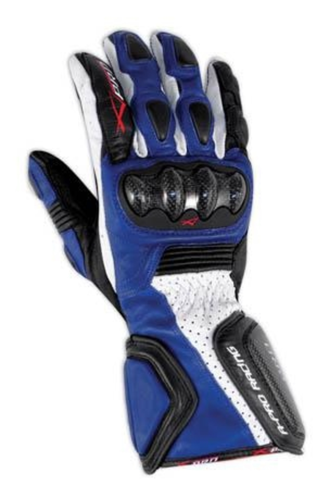 Мото ръкавици A-PRO TILT CARBON BLUE