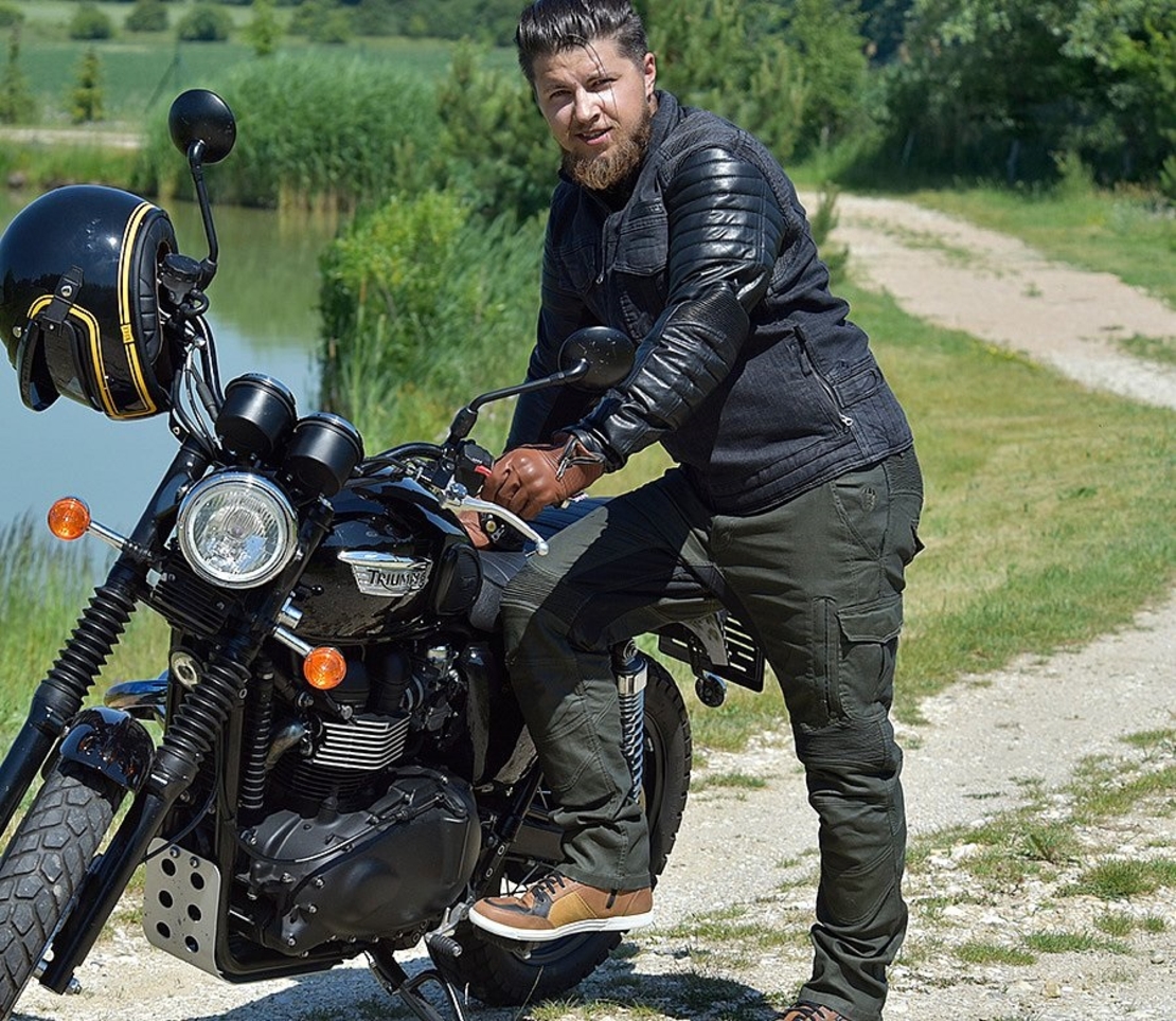 Мото дънки TRILOBITE 1664 ACID SCRAMBLER KHAKI 2.0