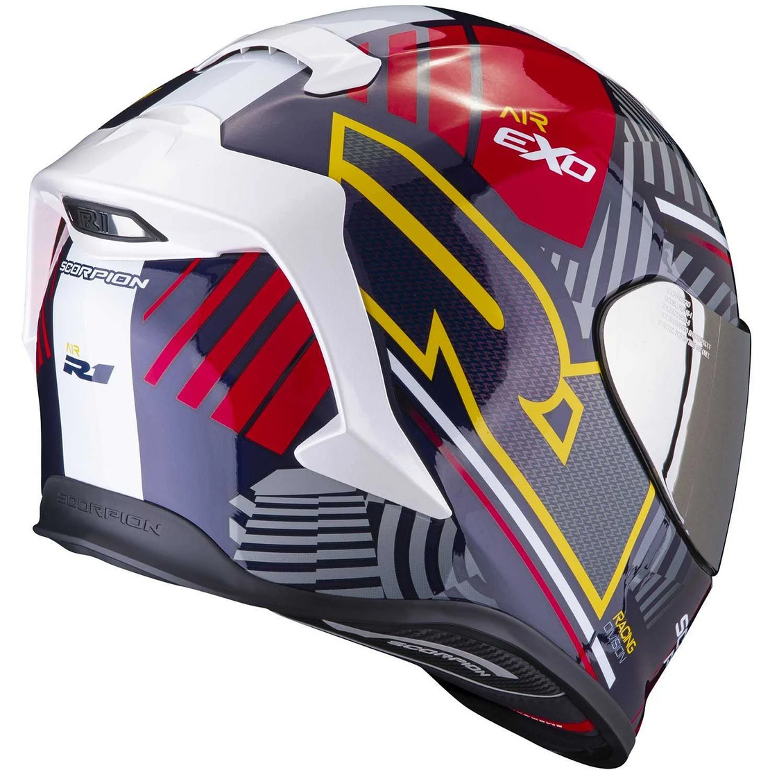 Каска Scorpion EXO-R1 Evo Air Victory Red-Blue-Yellow