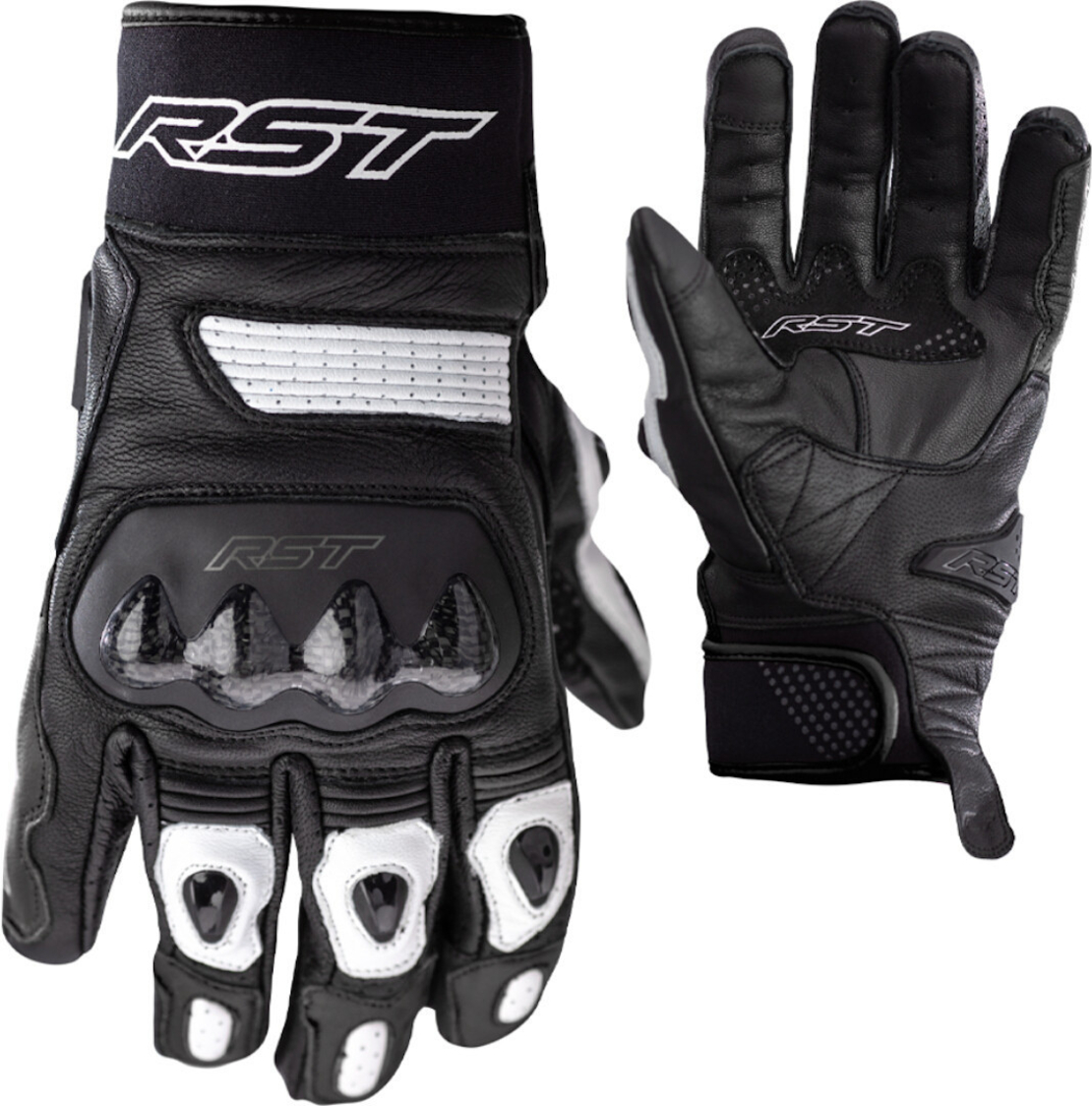 Кожени мото ръкавици RST Freestyle II BLACK/WHITE