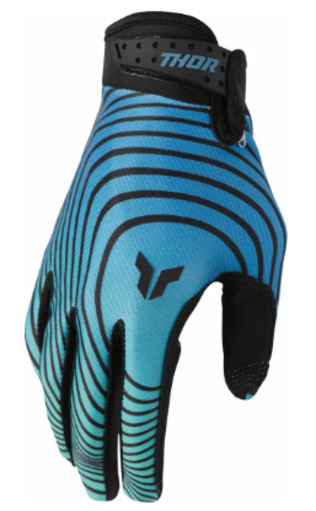 Mотокрос ръкавици THOR LAUNCHMODE IDENTITY TEAL/BLACK