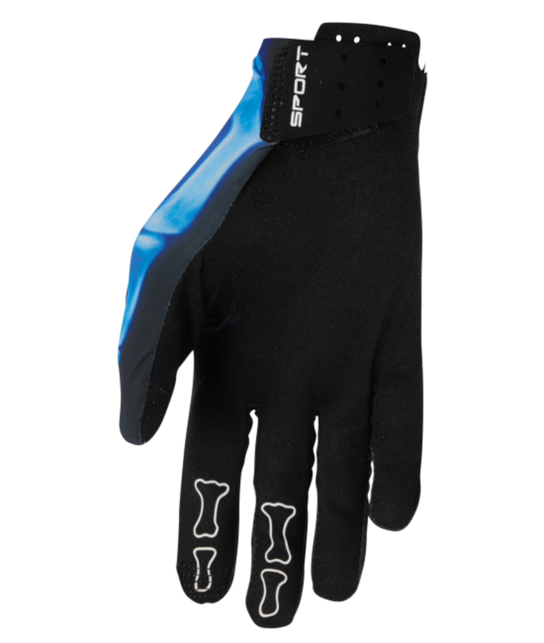 Мотокрос ръкавици THOR SPORTMODE X-RAY BLACK/BLUE