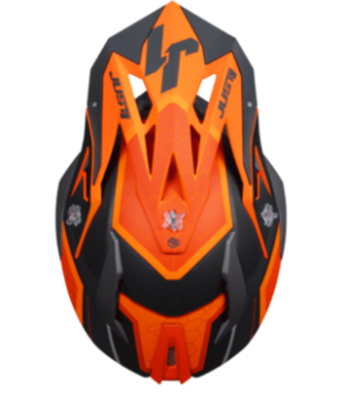 Mотокрос каска Just1 J-18 F Hexa Orange/Titanium/Black