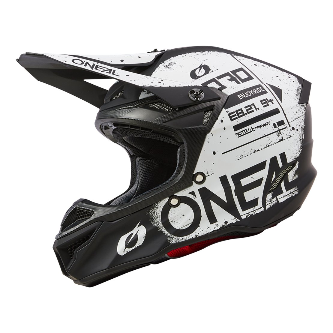 Мотокрос каска O'NEAL 5SERIES SCARZ BLACK/WHITE V.24