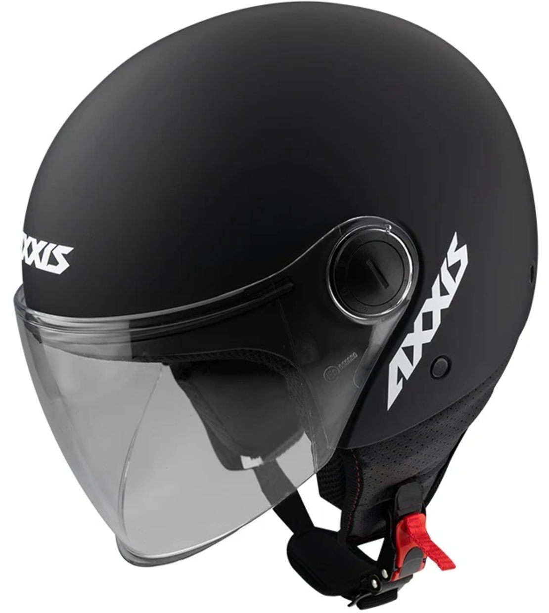 КАСКА ЗА СКУТЕР AXXIS SQUARE S SOLID BLACK МАТТ