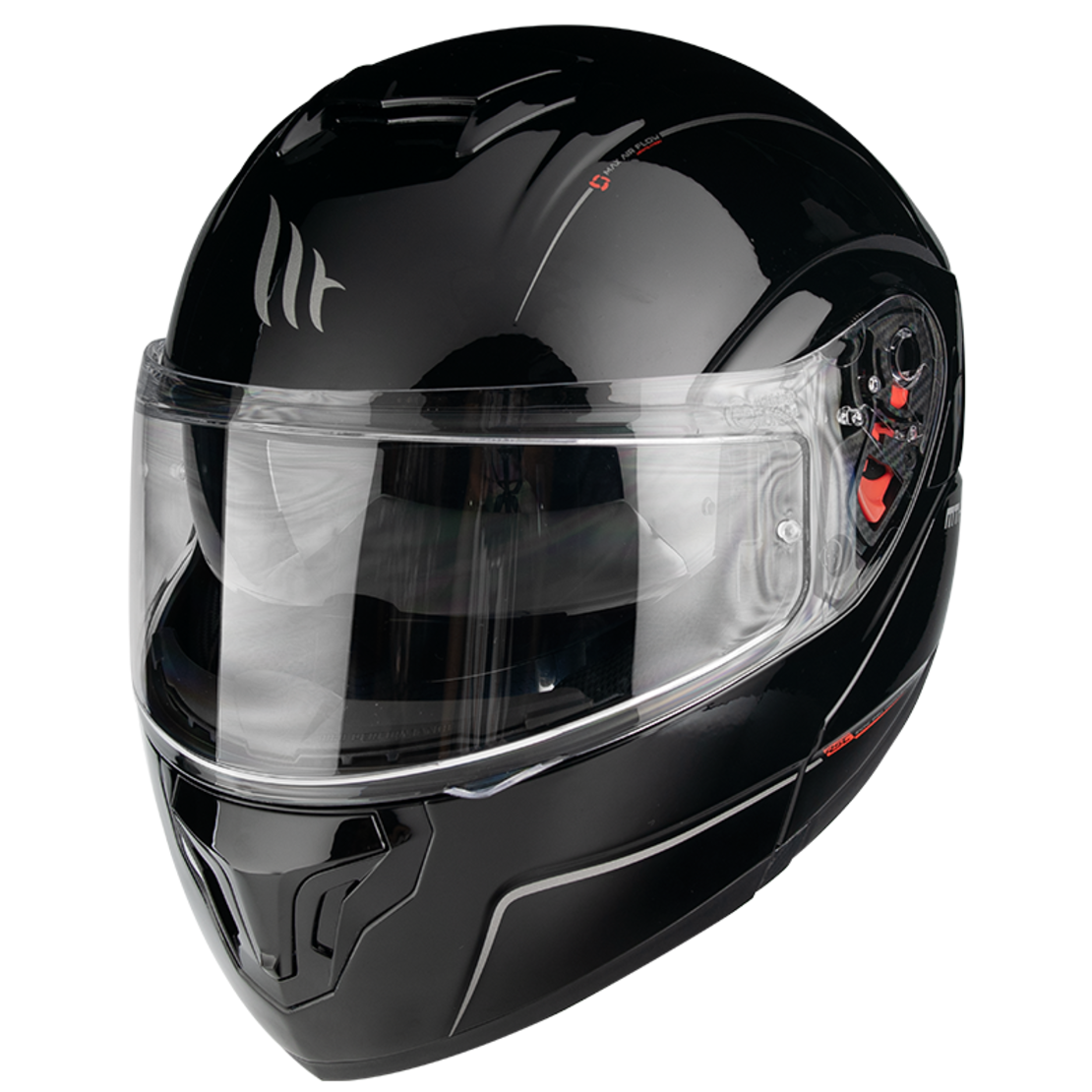 Отваряема каска MT ATOM SOLID GLOSS BLACK