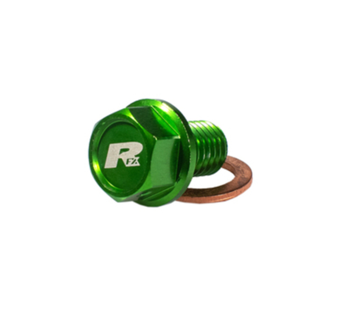 Пробка за масло RFX Pro Magnetic Drain Bolt (Green) [M10 x 22mm x 1.5] - Kawasaki KXF450/450R