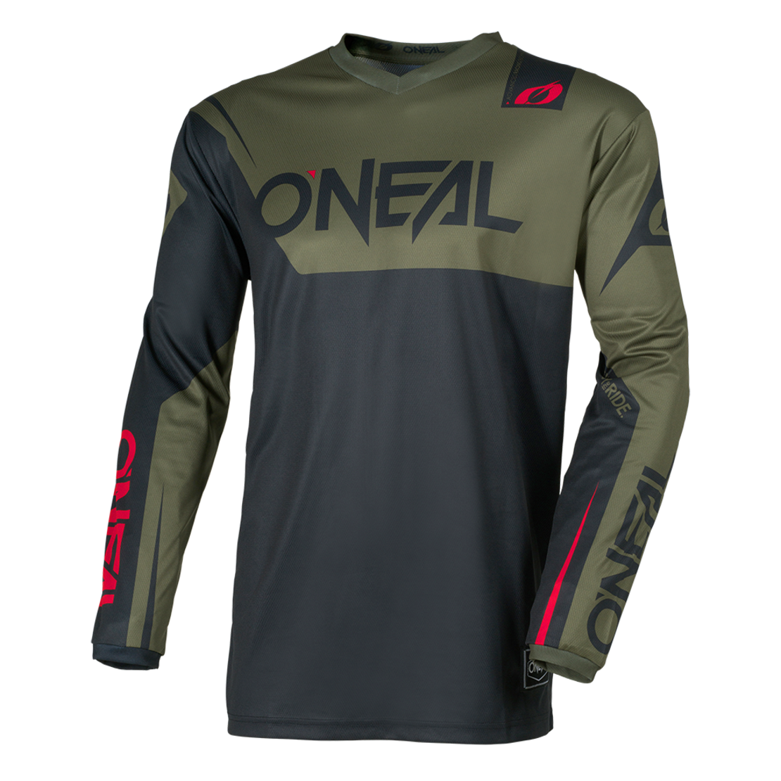 Мотокрос блуза O`NEAL ELEMENT RACEWEAR BLACK/OLIVE V.26
