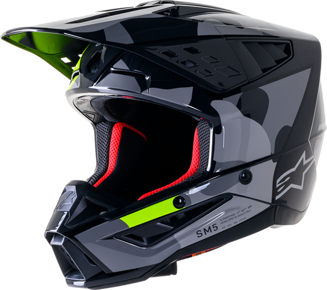 Мотокрос каска ALPINESTARS SM5 ROV2 GY/YLW