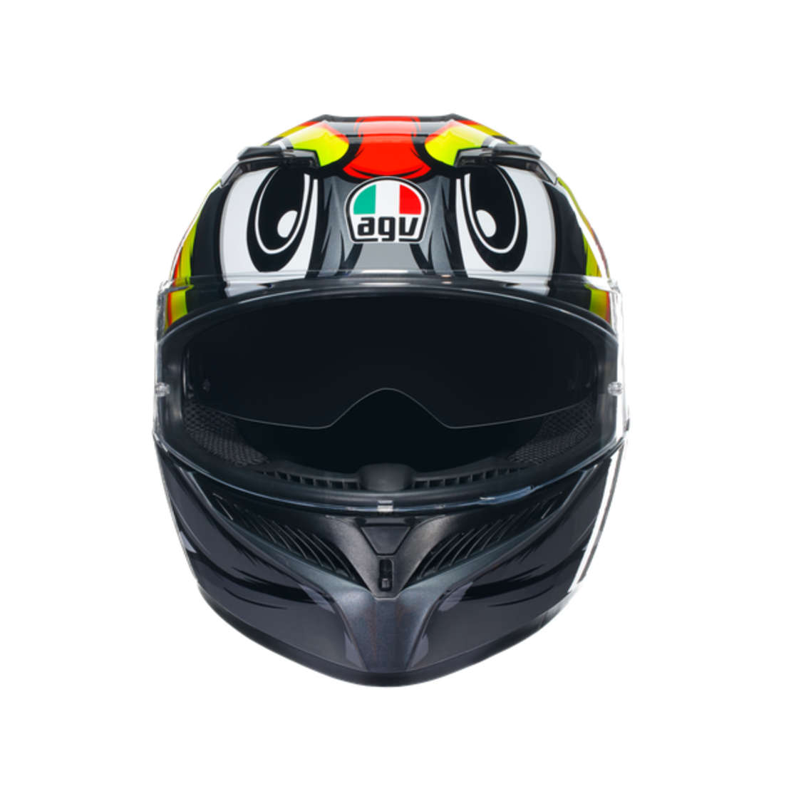 КАСКА  AGV K3 -BIRDY 2.0 GREY/YELLOW/RED