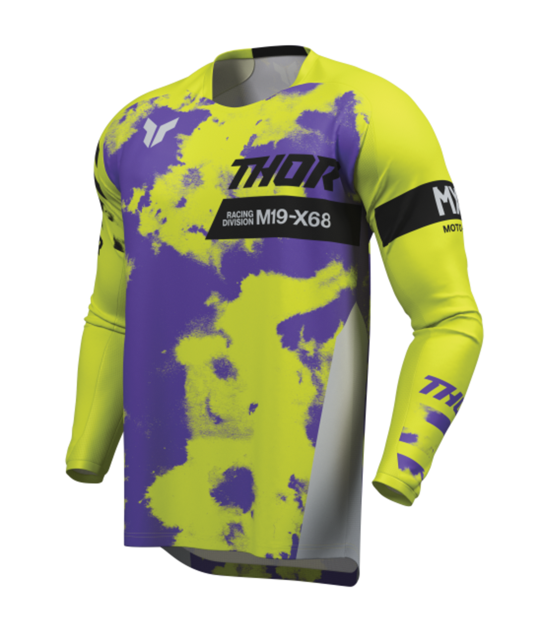 Мотокрос джърси THOR LAUNCHMODE BLEACH GRAY/ACID