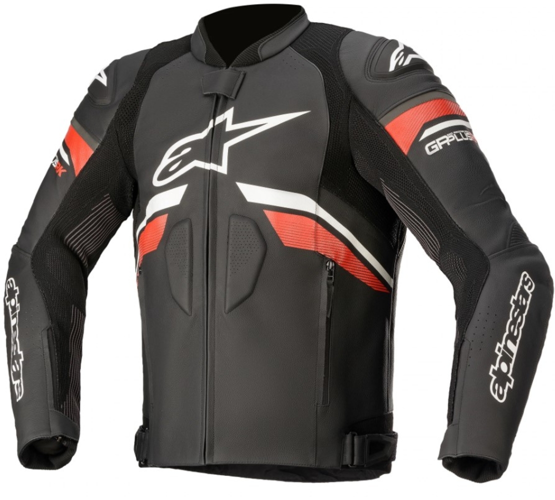 Кожено яке ALPINESTARS GP PLUS R V3 RIDEKNIT Black/White/Bright Red