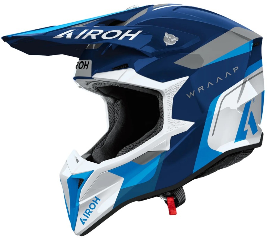 Мотокрос каска AIROH WRAAAP VISION Conquer Blue Gloss