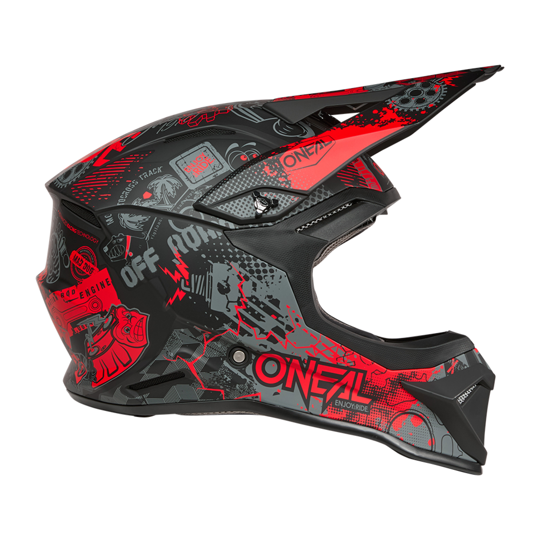 Каска O'NEAL 1SERIES VIBRANT BLACK/RED V.26