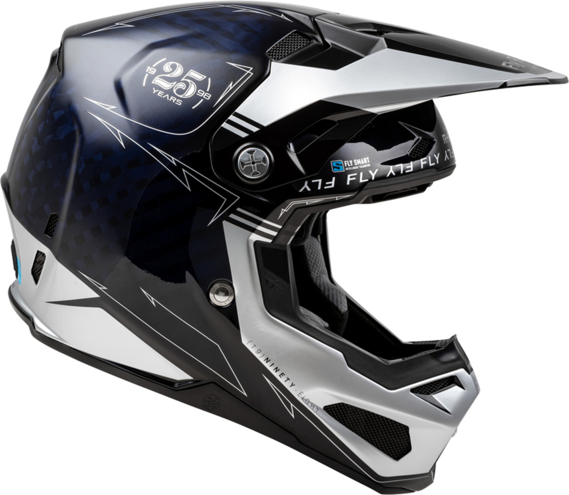 Мотокрос каска FLY RACING Formula Smart Carbon Legacy-Blue/Silver