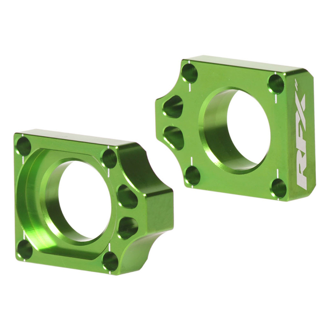 Блок втулка за задна ос RFX Pro Rear Axle Adjuster Blocks - Green KX 250F 17-22 / KX 450F 16-22