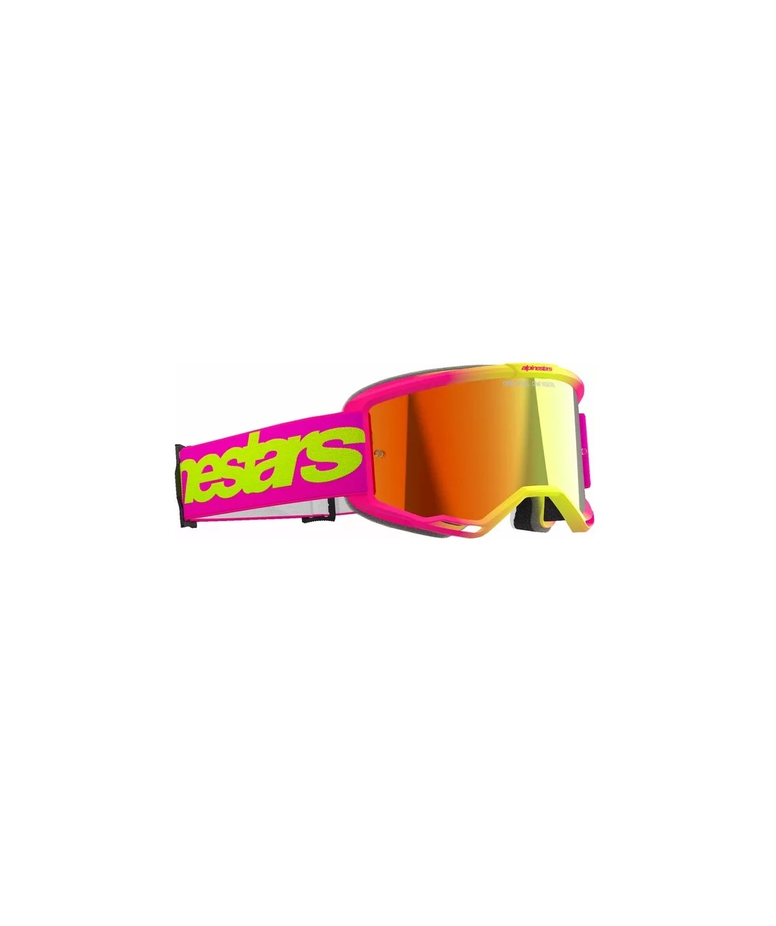 Мотокрос очила ALPINESTARS VISION 5 WORDMARK PNK/YLW MIRROR-RED