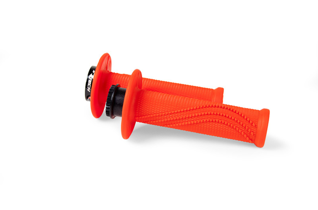 Ръкохватки RACETECH R20 Lock On Grips Wave Neon Orange