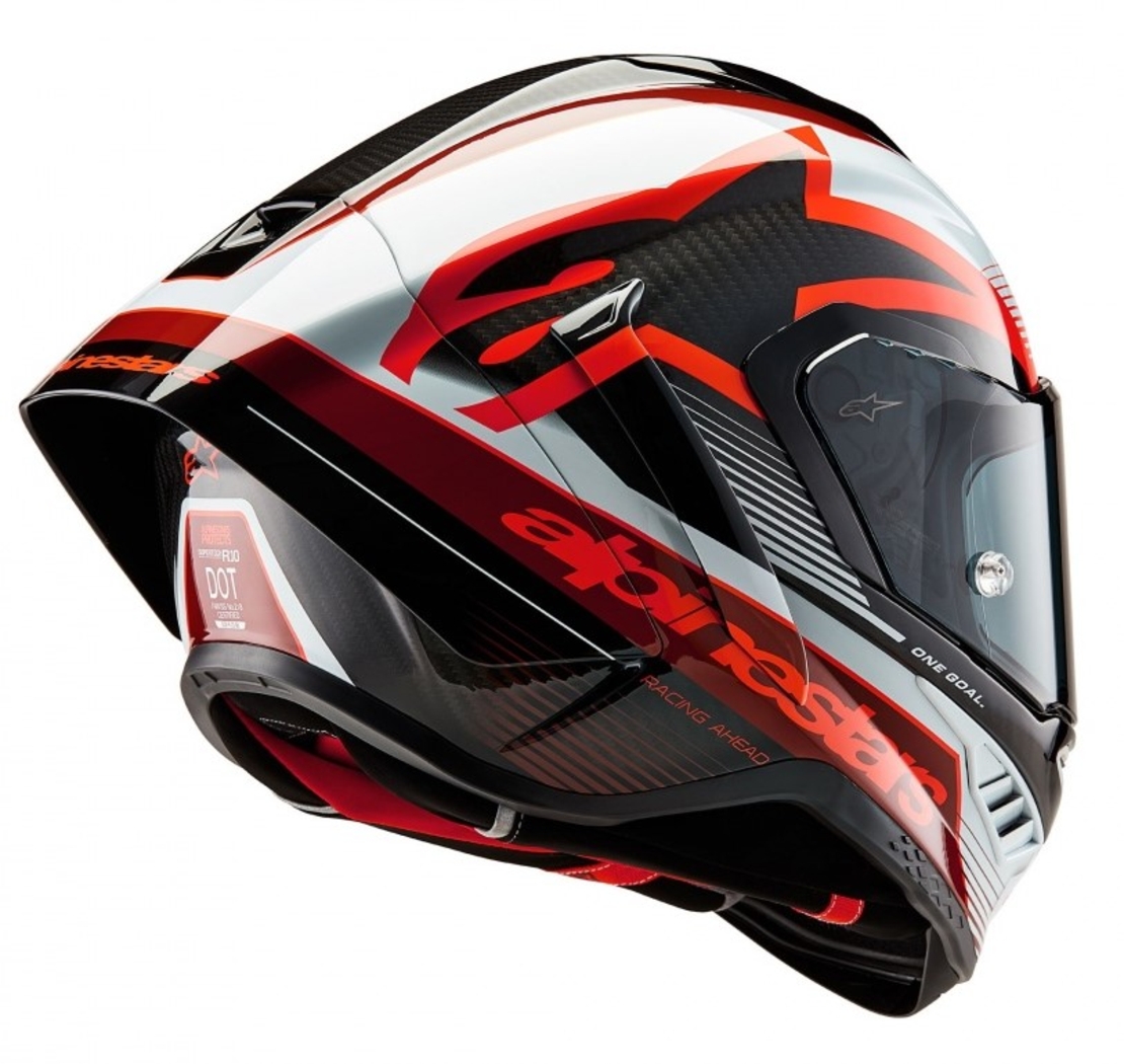 Каска ALPINESTARS Supertech R10 Team Black/Carb/Red/White