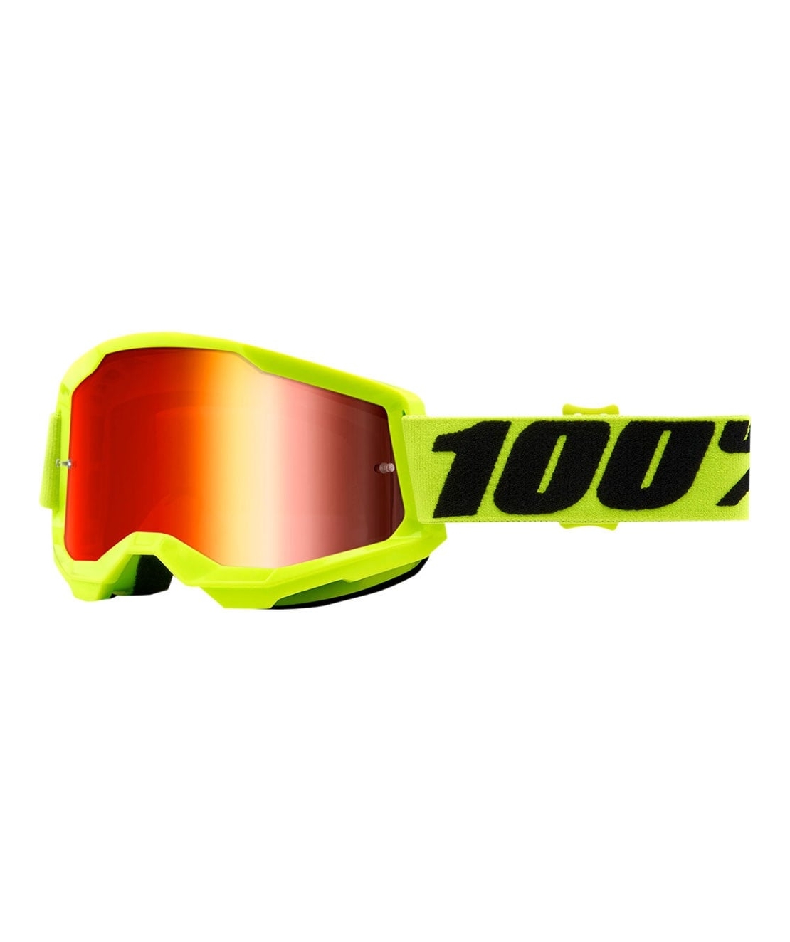 Мотокрос очила 100% STRATA2 YELLOW-MIRROR RED