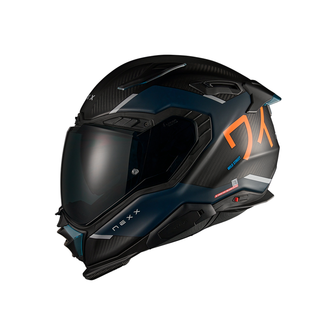 Каска NEXX X.WST3 MANGA ORANGE/BLUE MATT