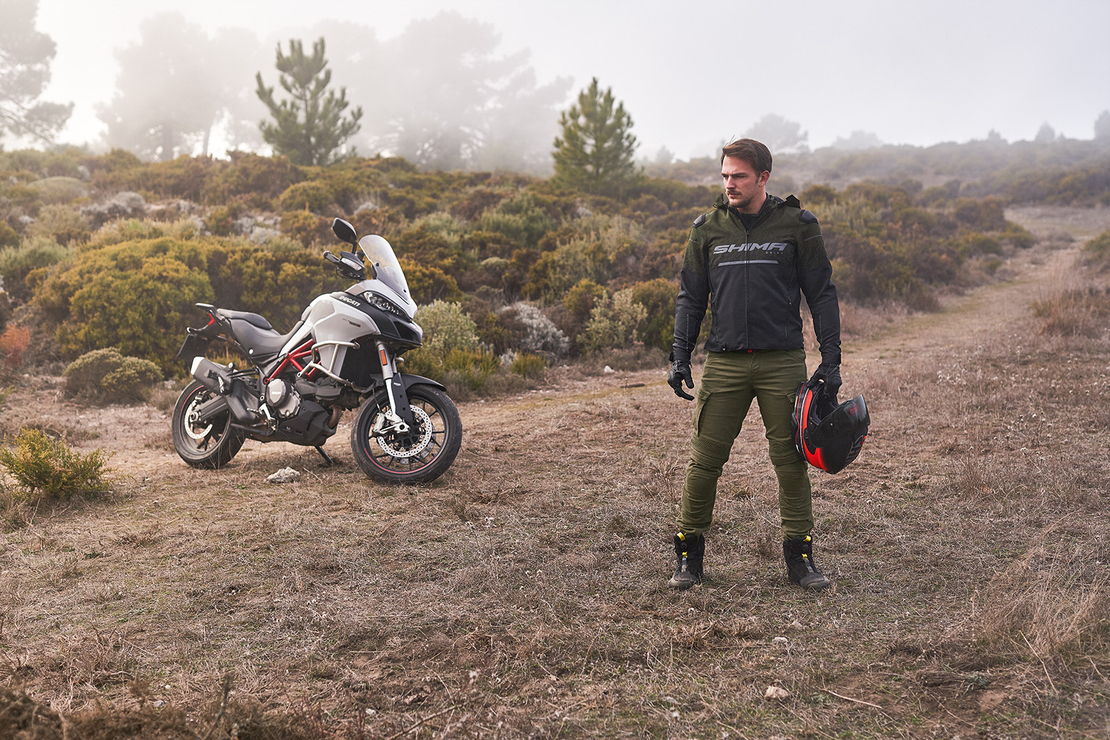 Текстилно мото яке SHIMA DRIFT BLACK/KHAKI