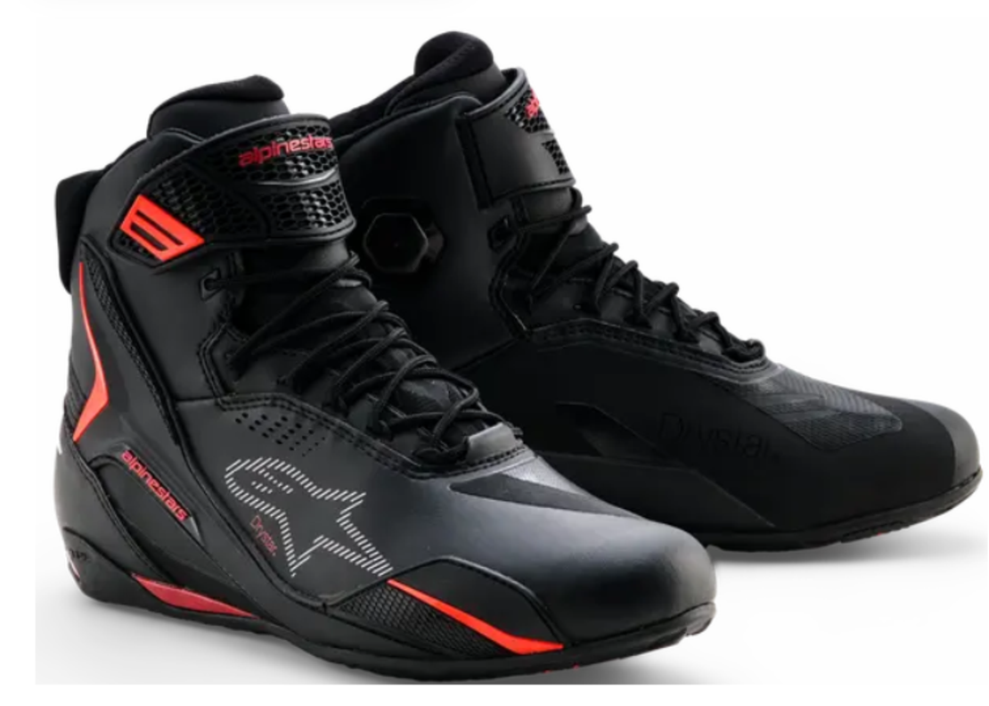 Мото боти ALPINESTARS FASTER-4 DS BLACK/RIO RED/FLUO
