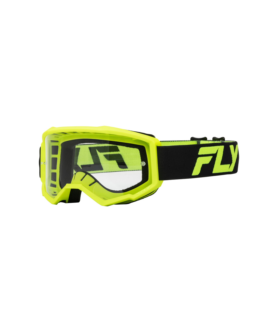 Мотокрос очила FLY RACING Focus 24 Black/Hi-Vis - Clear Lens