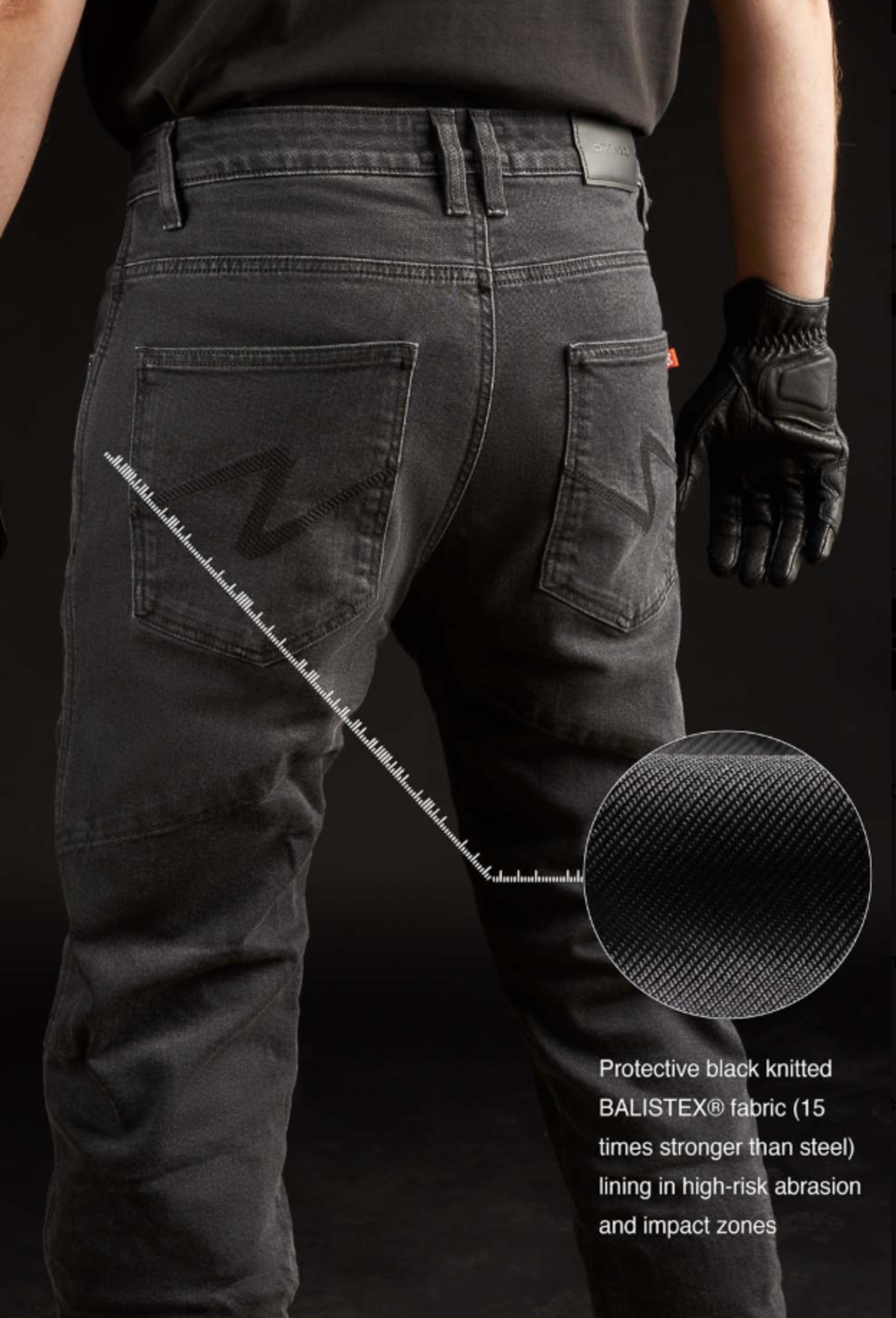 Мото дънки PANDO MOTO BOSS DYN 01 - Slim-Fit Cordura® and BALISTEX - LONG