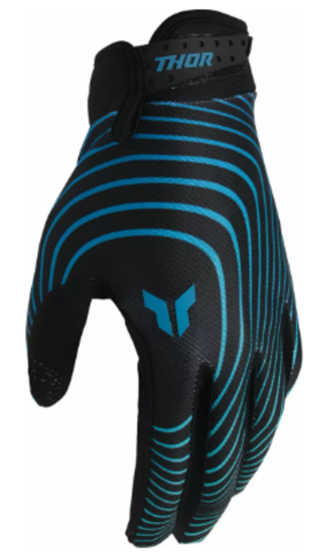 Mотокрос ръкавици THOR LAUNCHMODE IDENTITY TEAL/BLACK