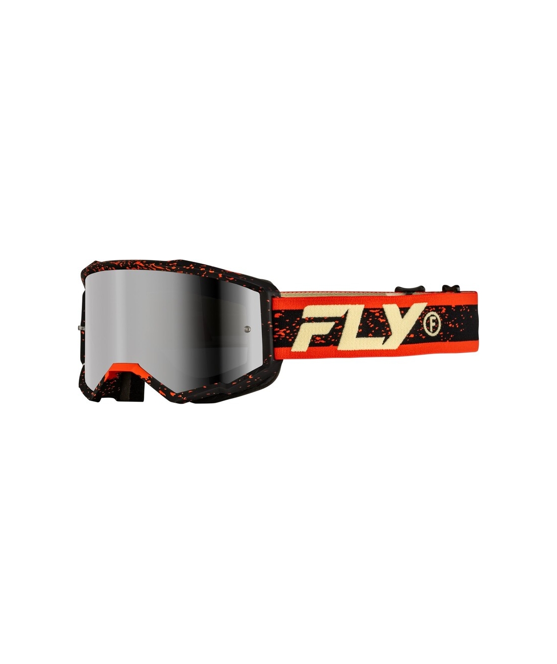Мотокрос очила FLY RACING Zone Black/Red/Cream - Silver Mirror/Smoke Lens 2025