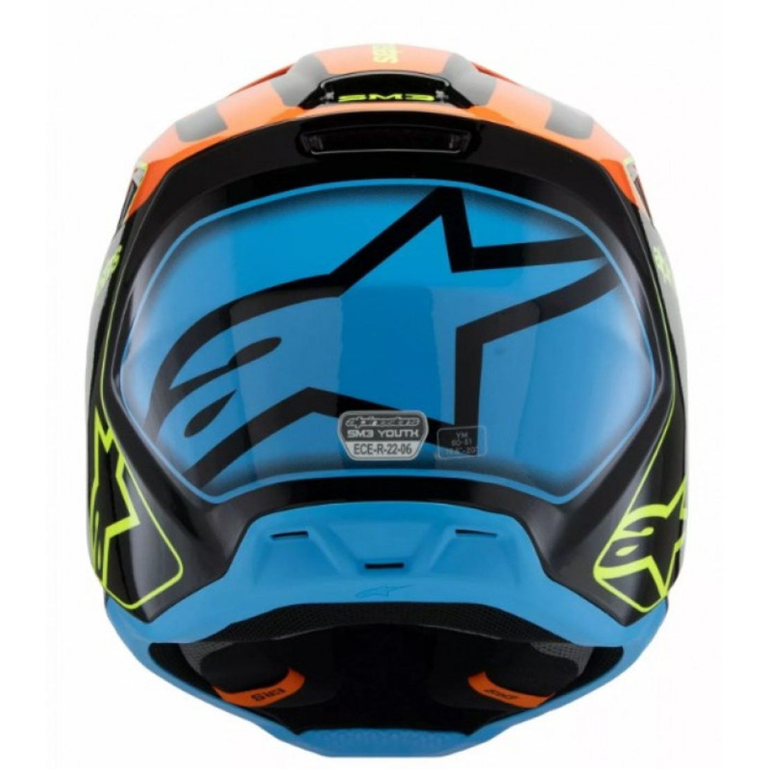 Детска каска ALPINESTARS SM3 FRAY BLK/OR/YL
