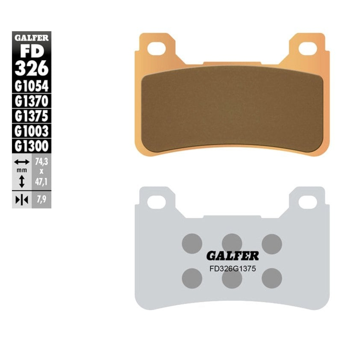 Предни мото накладки Galfer SINTERED COMPOUND FD326G1375