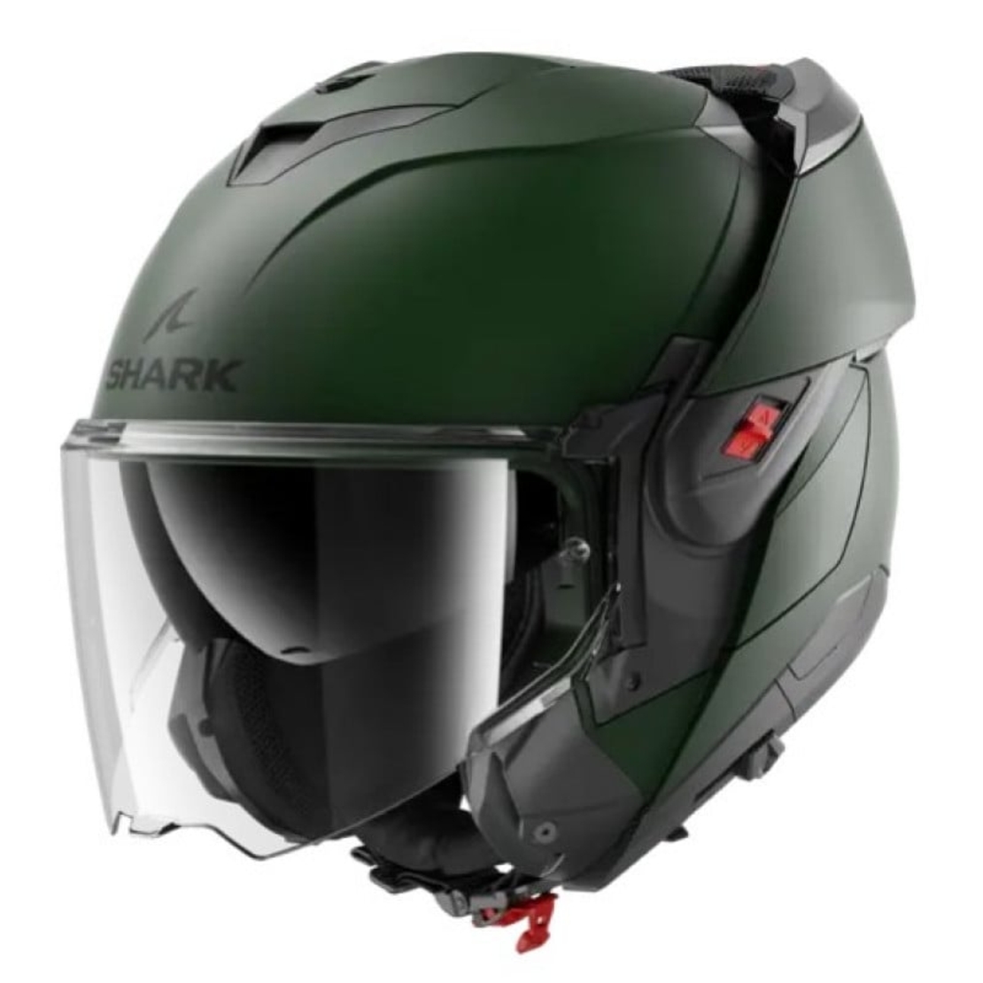 Модуларна каска SHARK OXO Mat Dark Green Matt