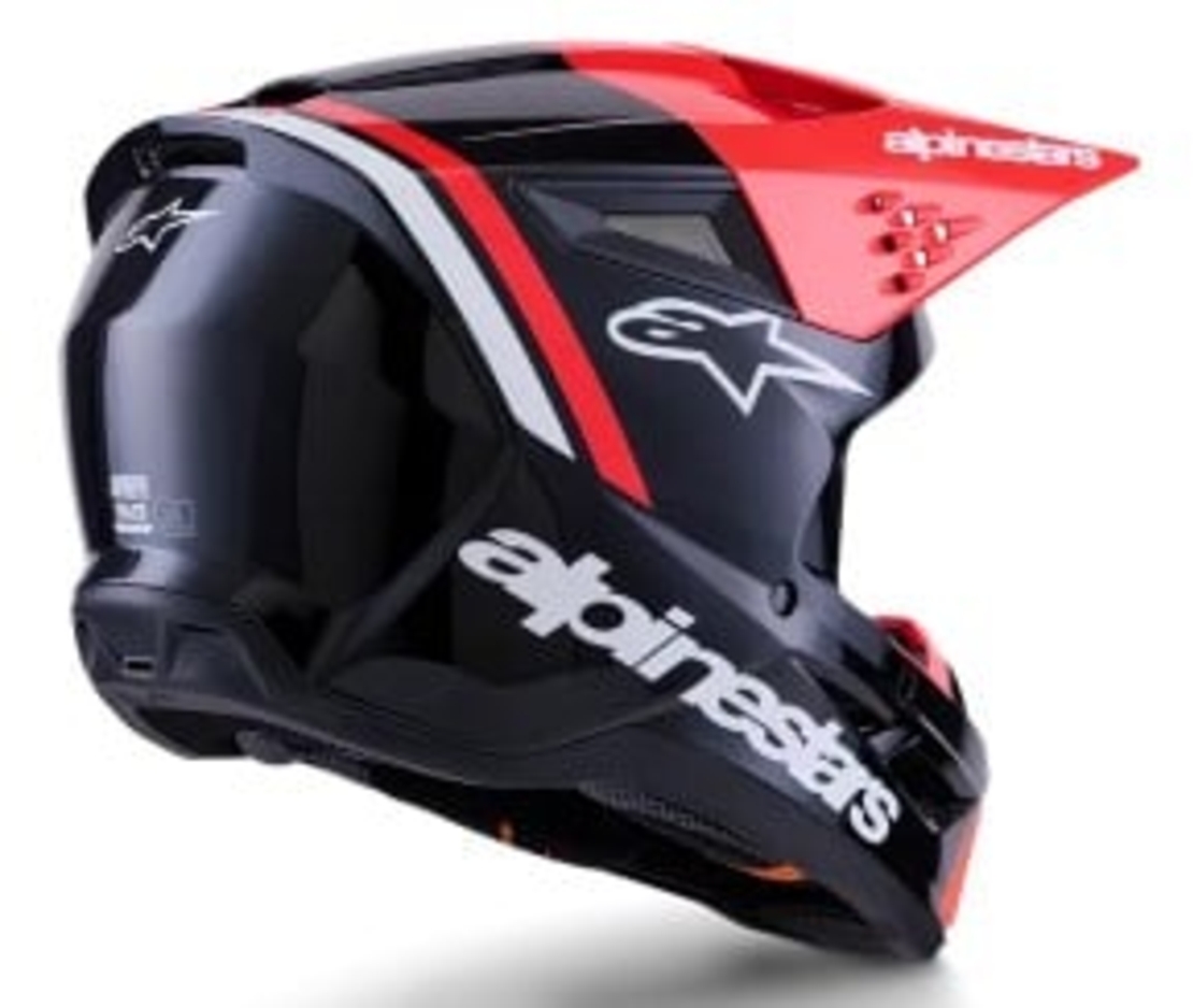 Мотокрос каска ALPINESTARS SM3 RADIUM BLK/RED/WH