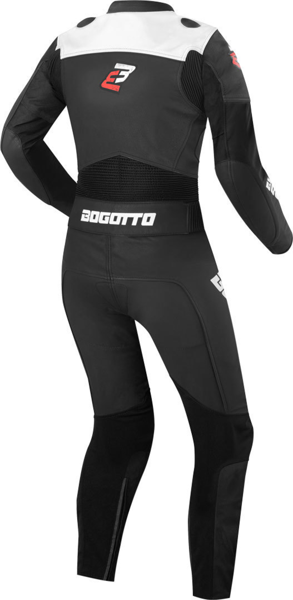 Дамски Кожен Мото Екип BOGOTTO Losail BLACK-WHITE