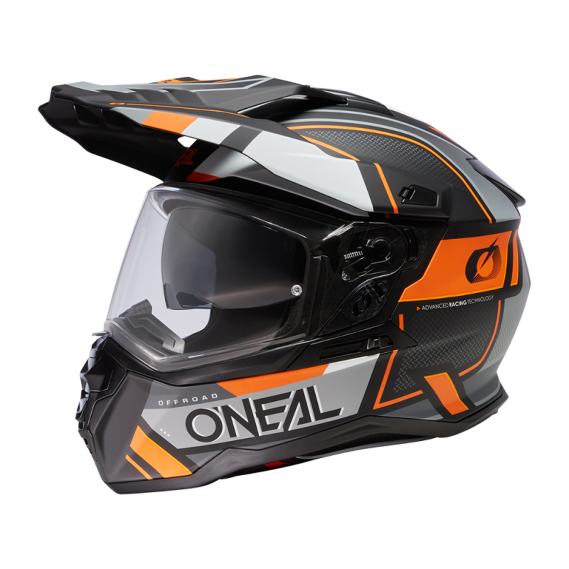 Ендуро каска D-SRS SQUARE V.24 BLACK/GRAY/ORANGE