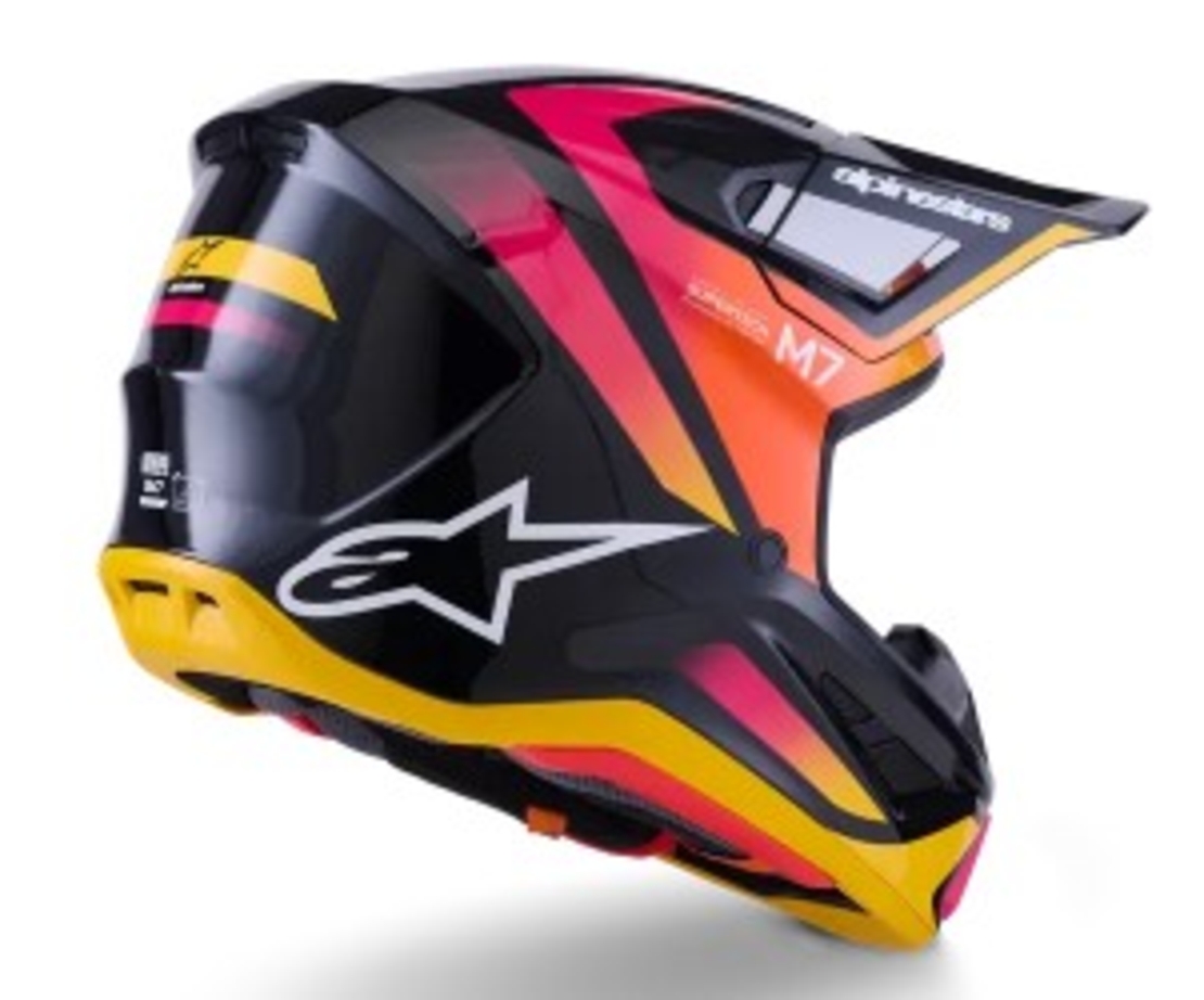 Мотокрос каска ALPINESTARS SM7 RISE BLK/YL/PINK