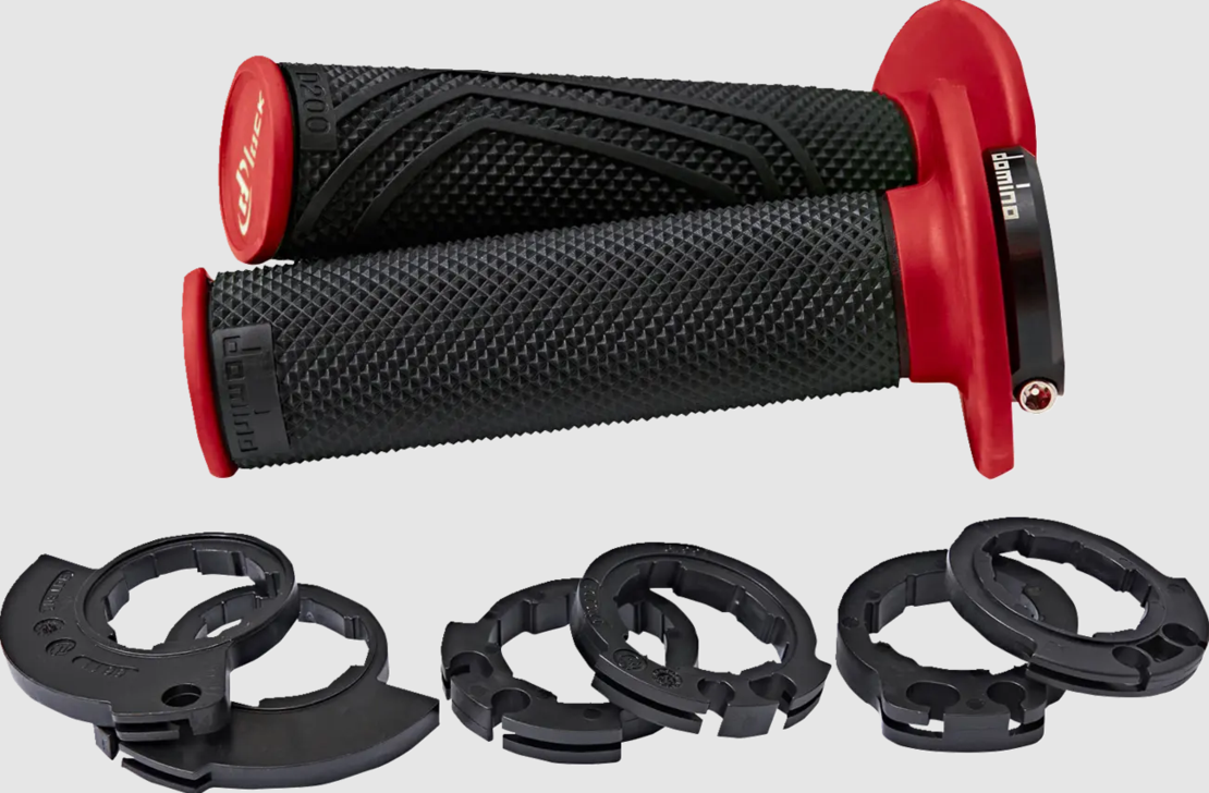 Ръкохватки DOMINO DOMINO D200 LOCK ON GRIPS BLACK/RED