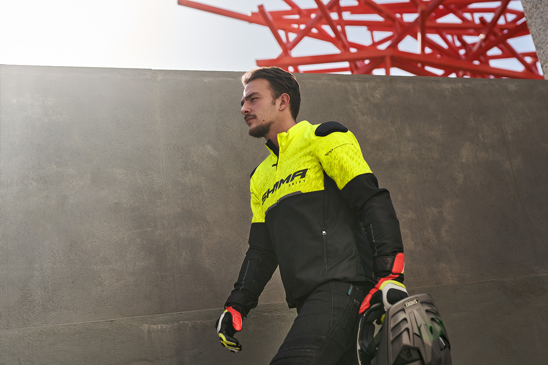 Текстилно  мото  яке SHIMA DRIFT  BLACK/YELLOW FLUO