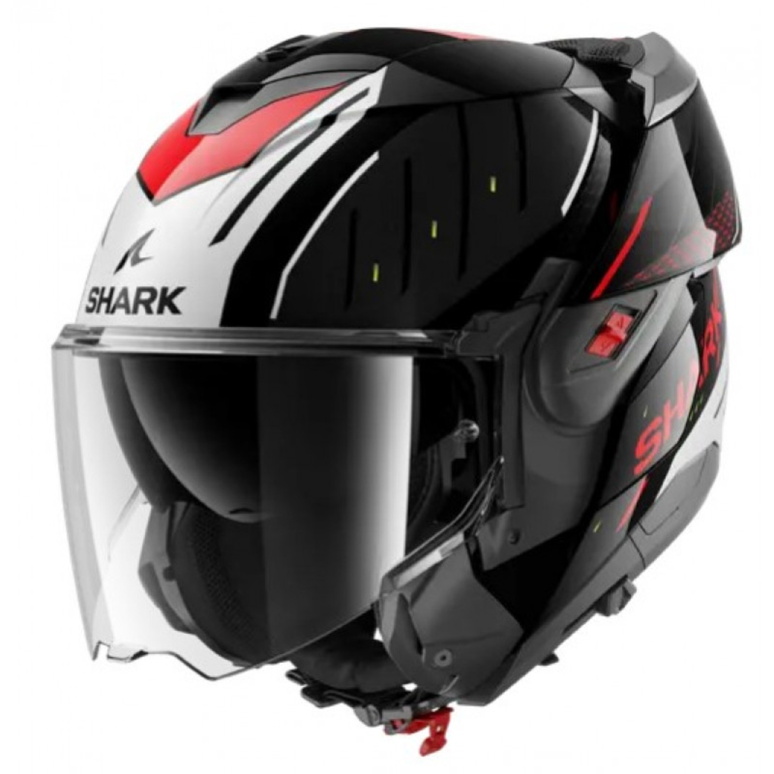 Модуларна каска SHARK OXO RYDGER Black/Silver/Red