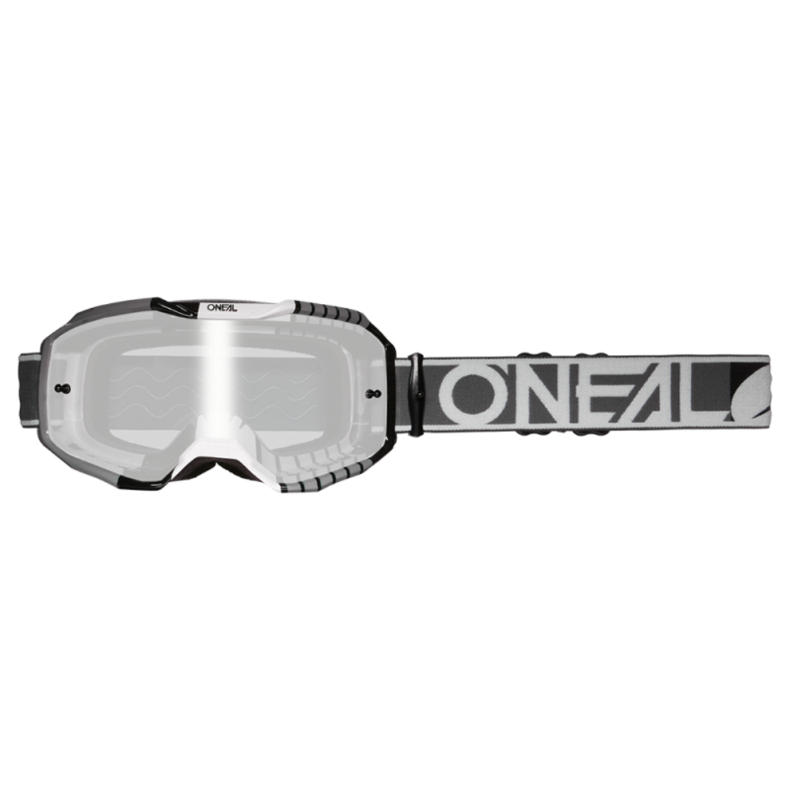 Мотокрос очила O'NEAL B-10 DUPLEX GRAY/WHITE/BLACK - SILVER MIRROR V.24