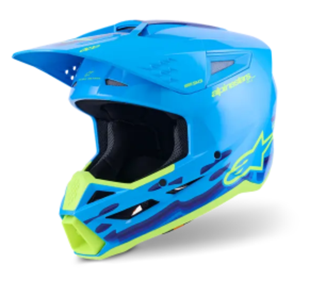 Мотокрос каска ALPINESTARS SM3 FORCE CYAN