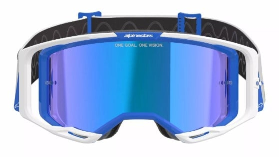 Мотокрос очила ALPINESTARS VISION 8 CORP BL/WT MIRROR-BLUE